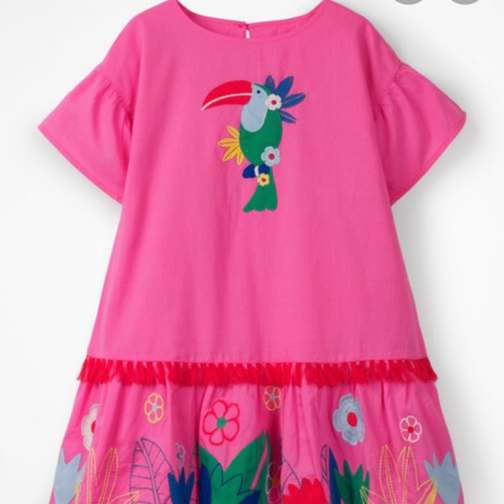 Mini Boden Girls Woven Dress Size 6-7